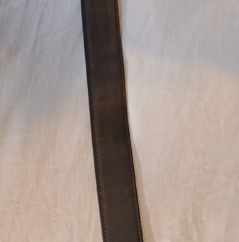 3D Belt Co. Brown Leather Belt with Decorative Buckle